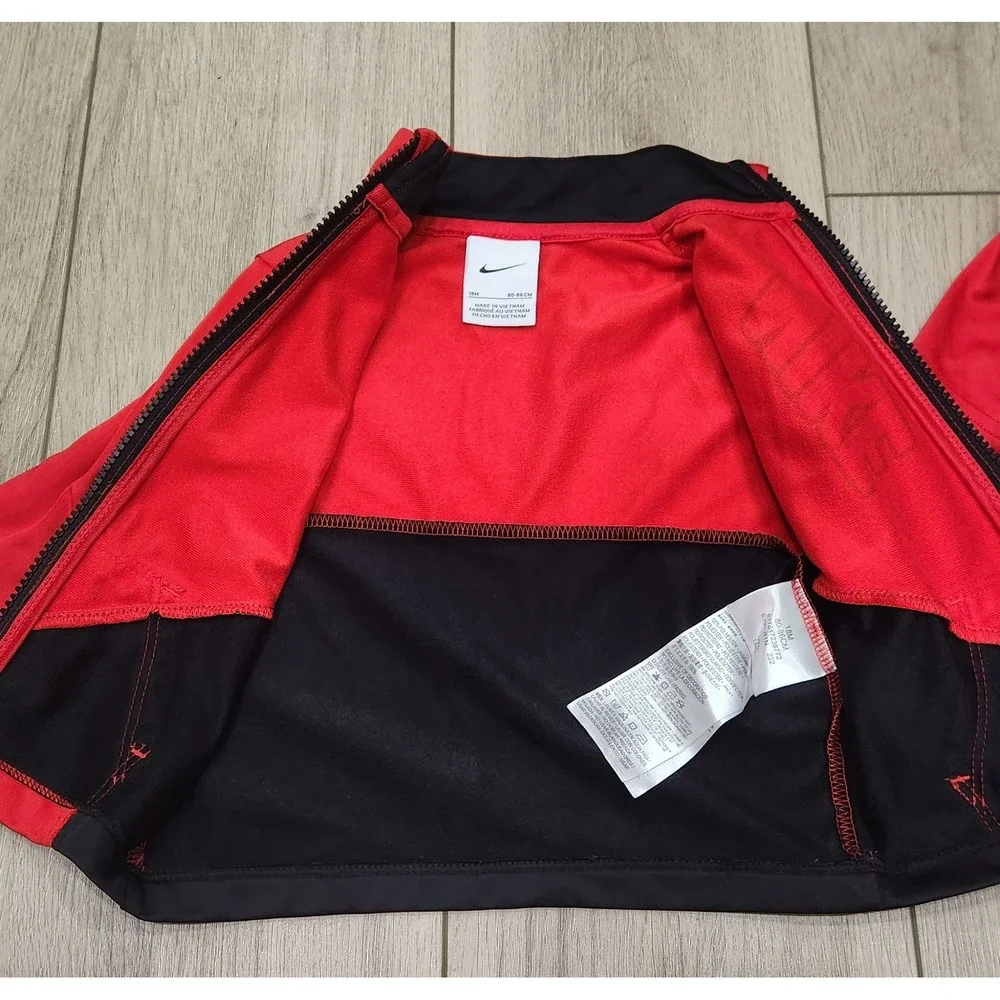 Nike Toddler Red Black Track Jacket 18M & Graphic T-Shirt 2T Bundle Boys Girls